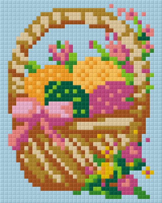 Basket Of Easter Eggs One [1] Baseplate PixelHobby Mini-mosaic Art Kit